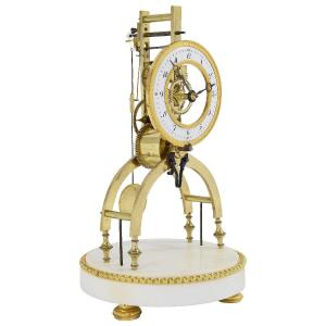 Pendule Arche Squelette XVIIIème Louis XVI