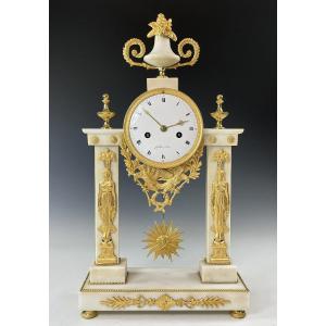 Clock Portico Marble Era Empire Collin Paris