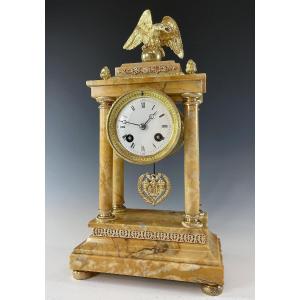 Empire Style Marble Portico Clock