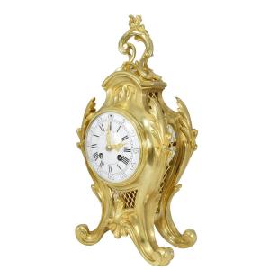 Pendule cartel en bronze Horloger VINCENT 1855