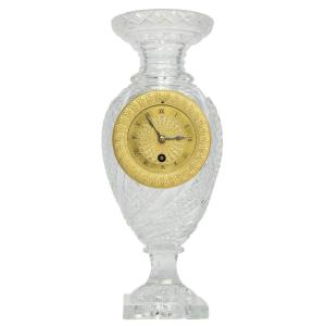 Pendule vase en cristal Epoque Charles X 1830