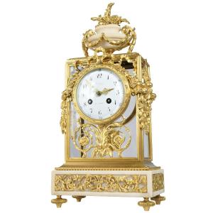  Clock Napoléon III Glass Cage Watchmaker: Marti 1889