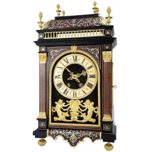 Clock "religious" Style Louis XIV Marquetery Technique Boulle