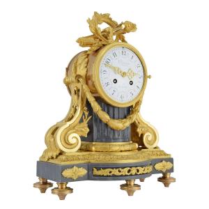 Clock Bronze Manufacturer: Denière Watchmaker: Japy Frèresan Exceptional Clock In Turquin Marbl