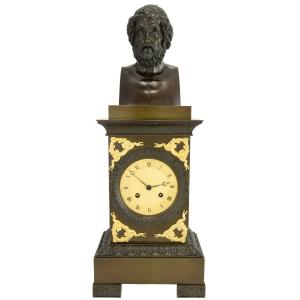 Clock At The Bust Of Homer