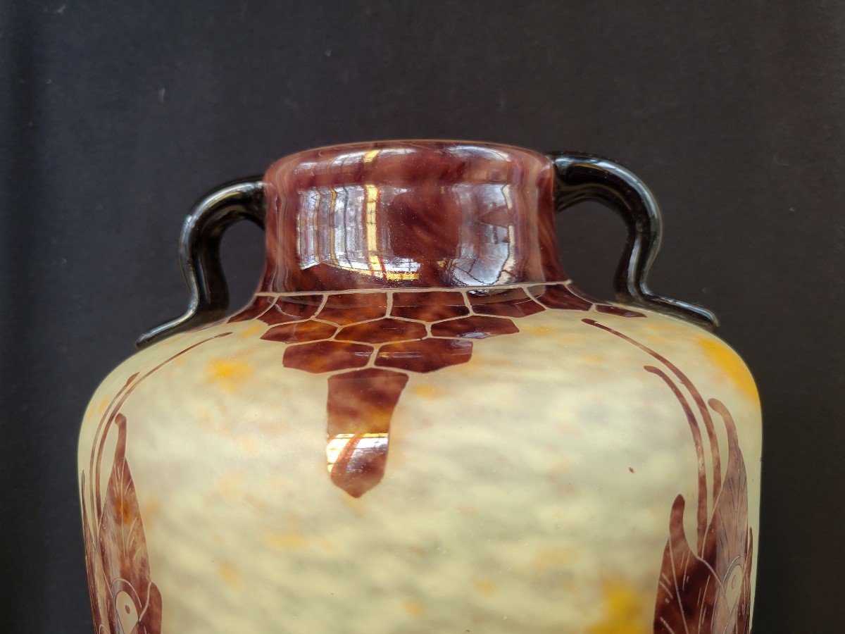  Vase  Le Verre Français Modèles" Lauriers " 1924-1927-photo-4