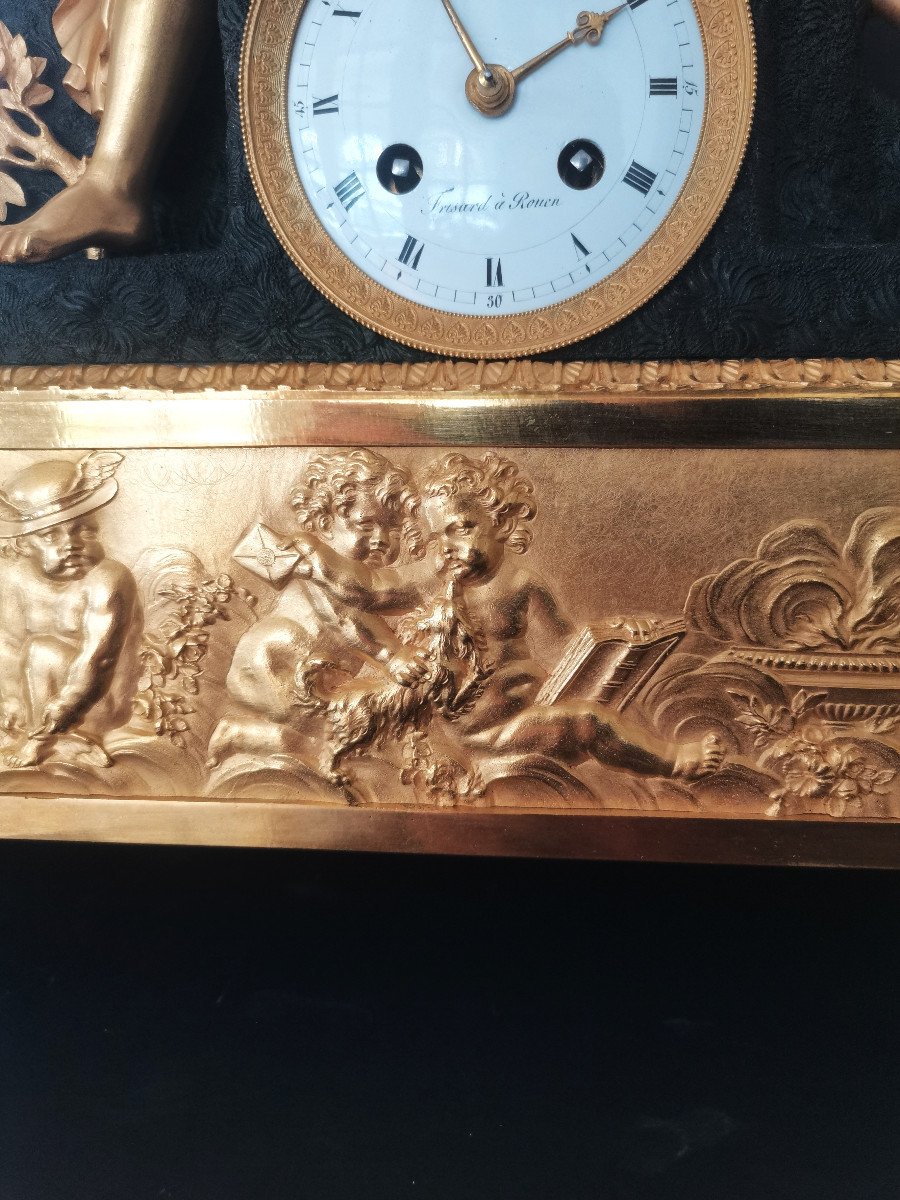 Pendule Début XIXème " La Mer Nourricière"ou l'Espérance Nourissant l'Amour" Modèle De Reiche-photo-1