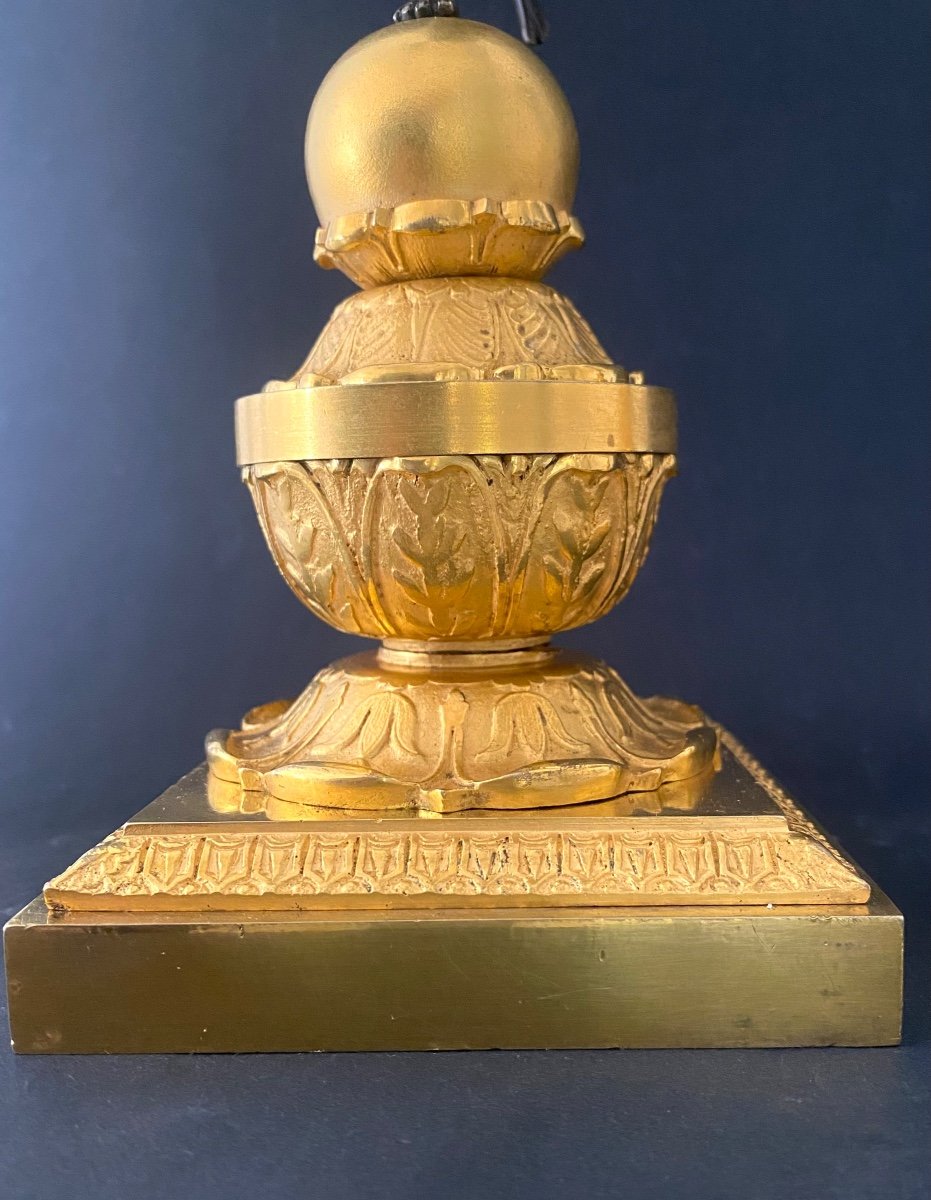 Pair Of Candelabra In Gilt And Patinated Bronze Circa 1815-photo-1