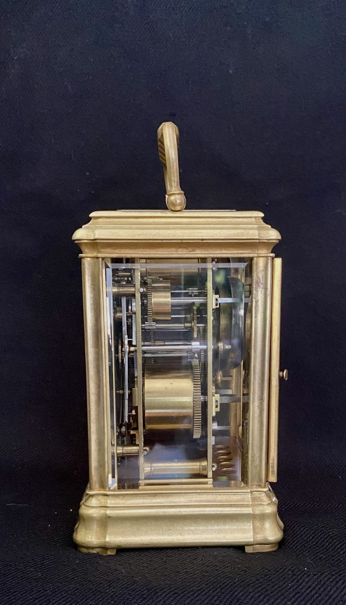 Pendulette de voyage " grande sonnerie, petite sonnerie , silence "  réveil vers 1880-photo-4