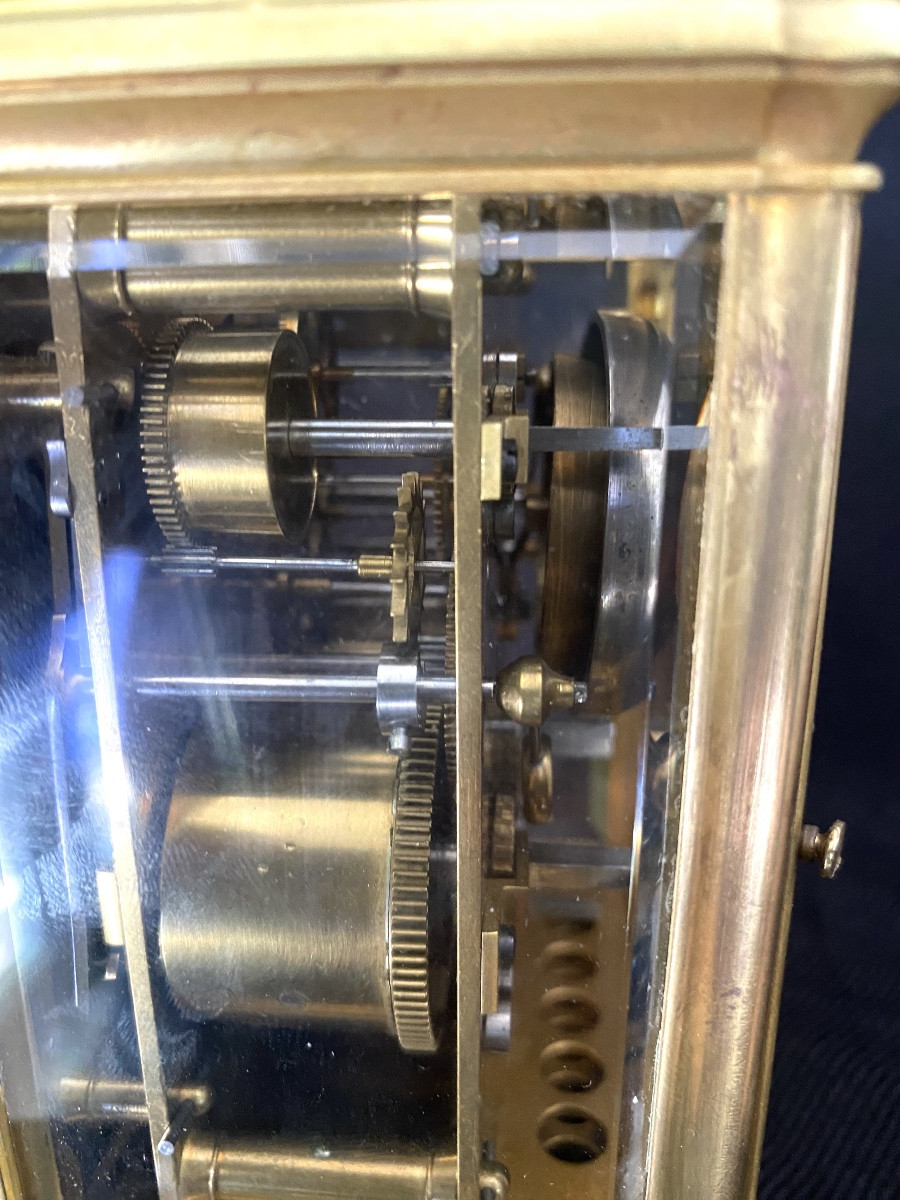 Pendulette de voyage " grande sonnerie, petite sonnerie , silence "  réveil vers 1880-photo-2