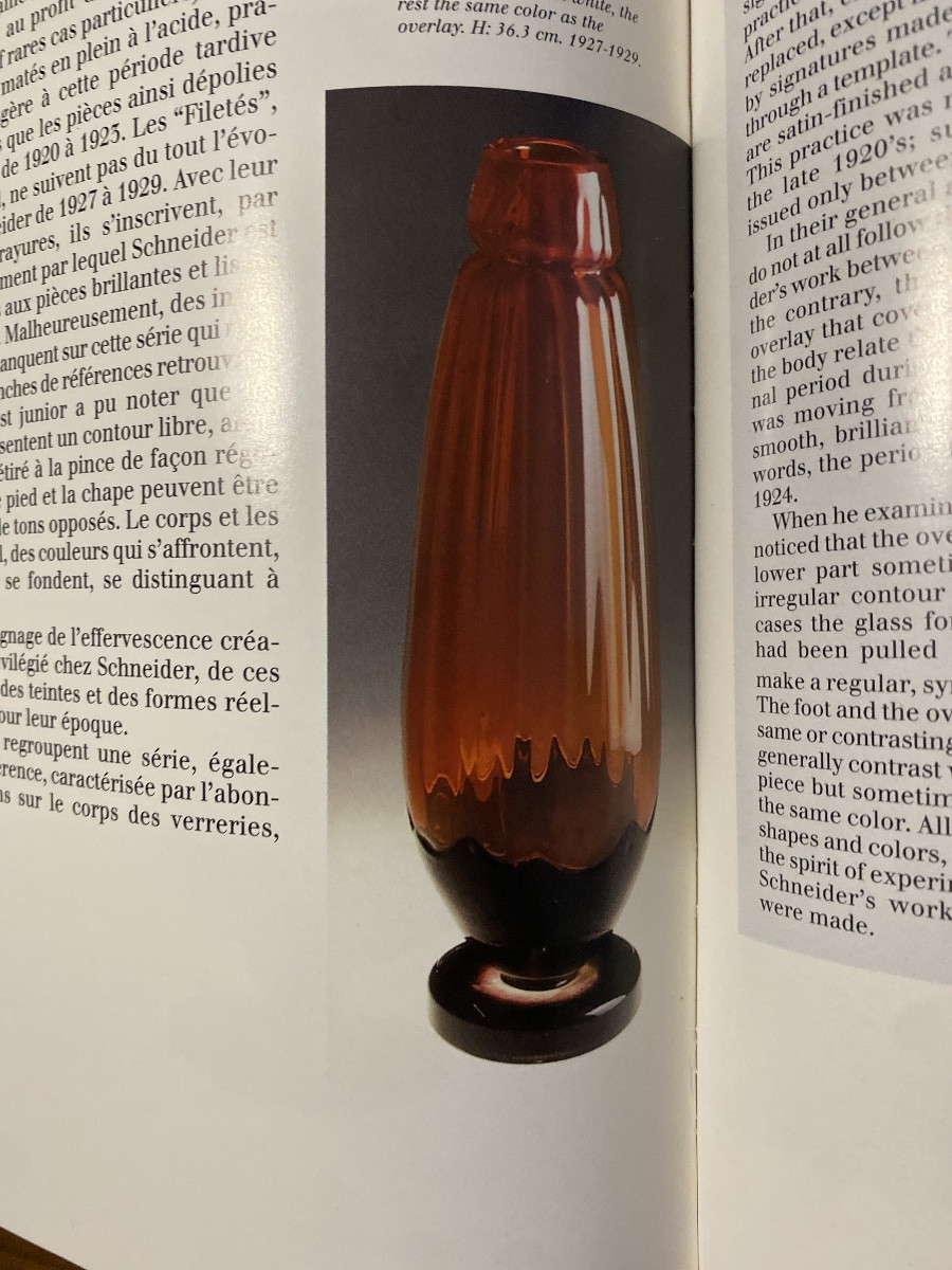 Schneider Charles: "filletés" Series Vase Circa 1925-photo-8