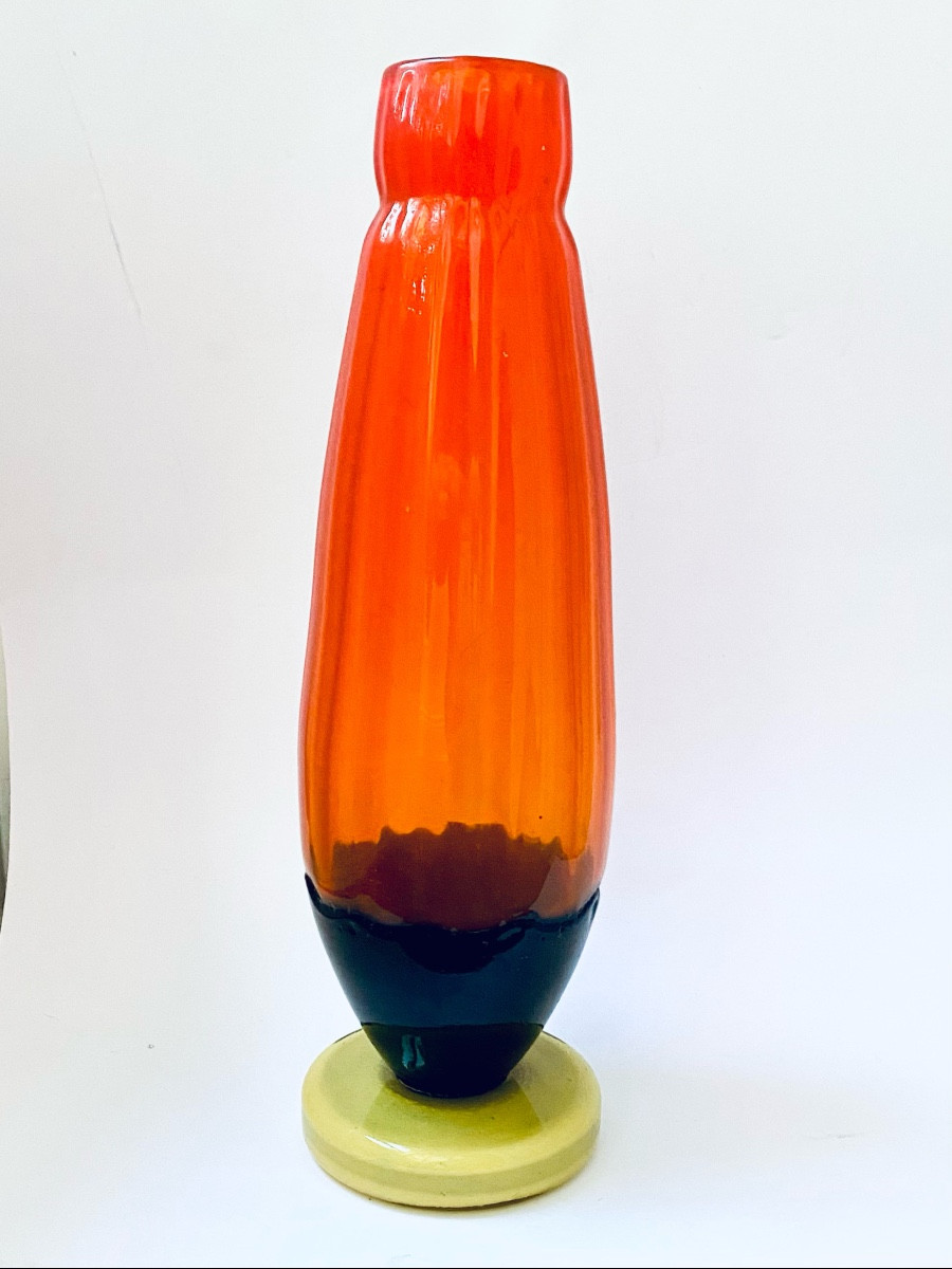 Schneider Charles: "filletés" Series Vase Circa 1925