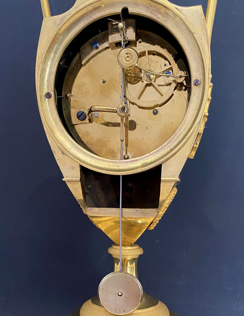 Gilt Bronze Vase Clock Circa 1820-photo-4