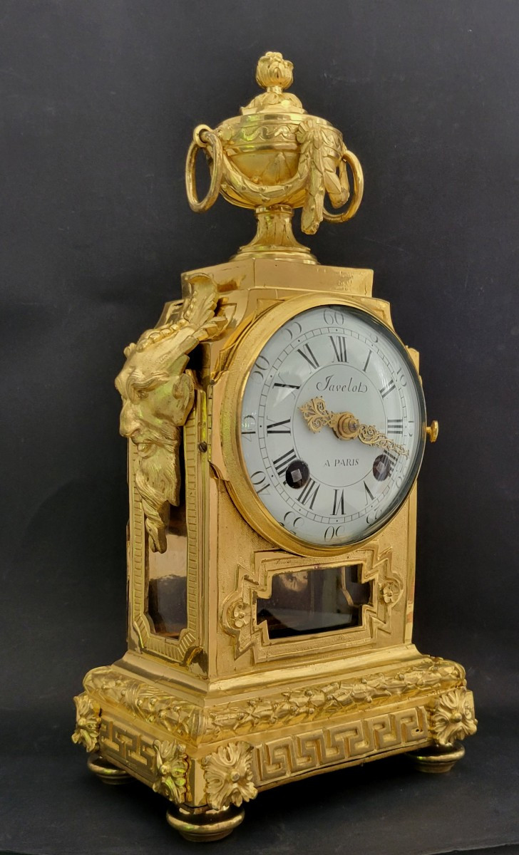 Clock In Gilded Bronze From The 18th Century, Attributed To Osmond-photo-2