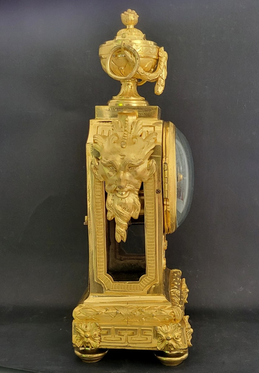 Clock In Gilded Bronze From The 18th Century, Attributed To Osmond-photo-3