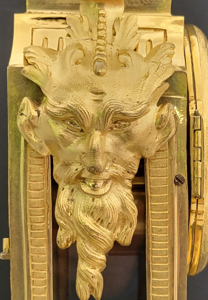 Clock In Gilded Bronze From The 18th Century, Attributed To Osmond-photo-1