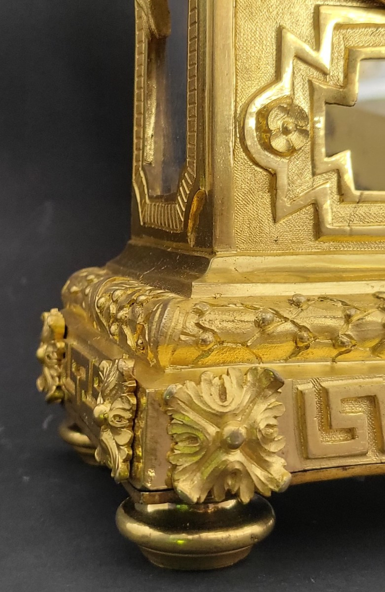 Clock In Gilded Bronze From The 18th Century, Attributed To Osmond-photo-4