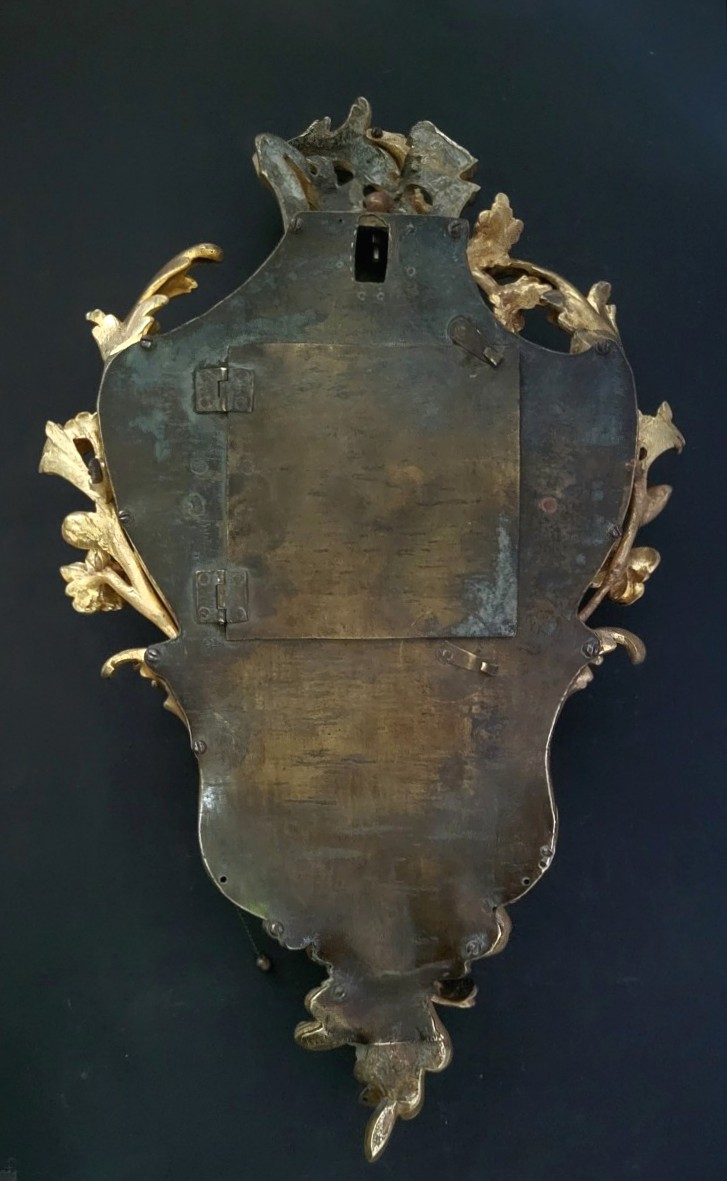 Alcove Cartel Clock In Chiseled And Gilded Bronze, Quarter-ringed,  Louis XV Period ,circa 1750-photo-7