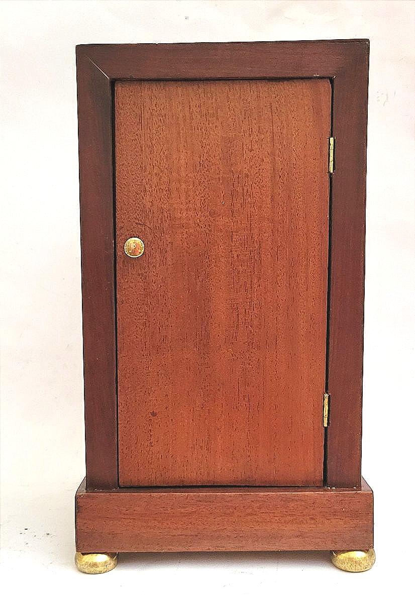 Empire-period Mahogany Pillar Clock With Sphinxes, Signed Bailly.-photo-1