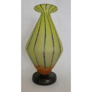 Charles Schneider, Vase Series "threaded" 1922 1925, Signed