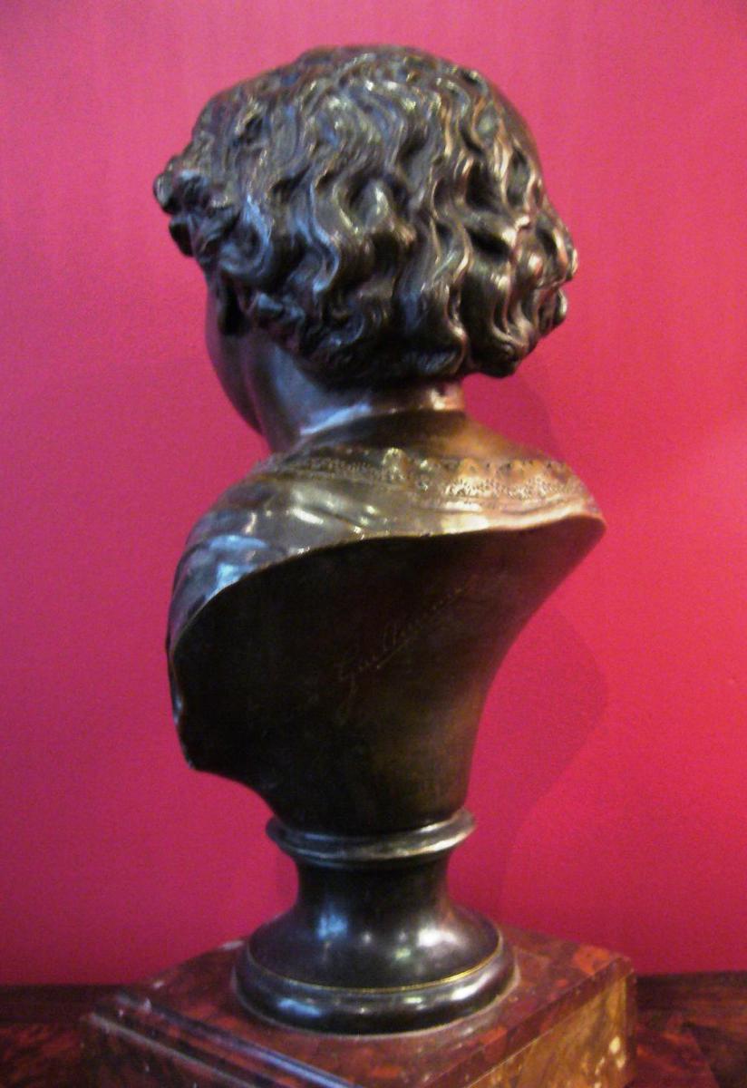 Bronze Bust Of A Young Boy-photo-3