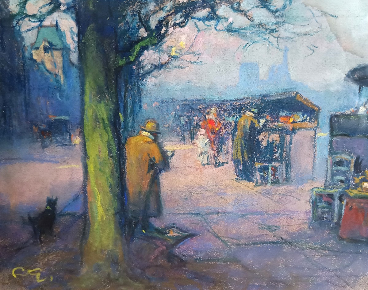 Les bouquinistes sur les quais de Seine, Louis Fortuney