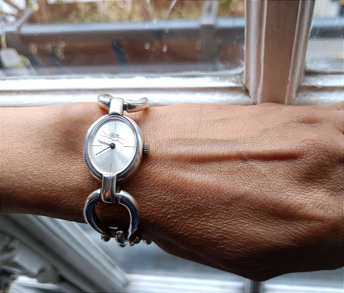 Montre de femme en argent massif, marque Edma-photo-4