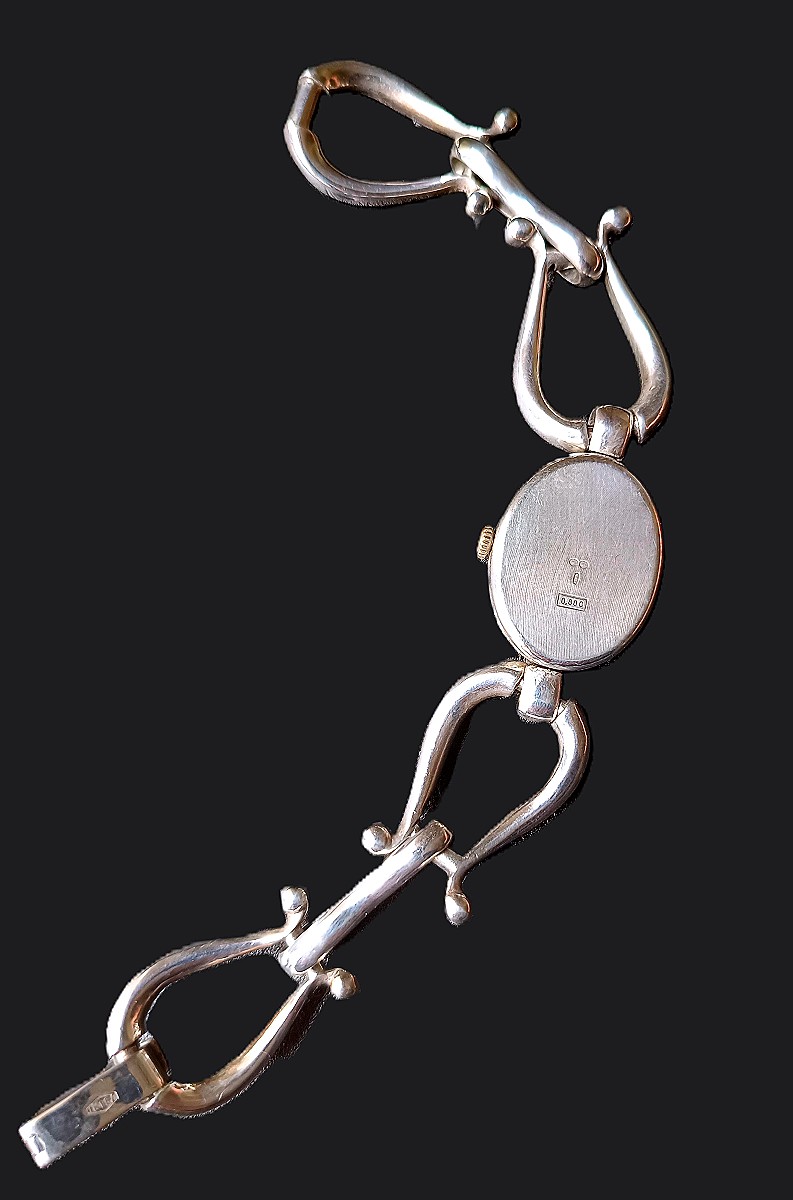 Montre de femme en argent massif, marque Edma-photo-3