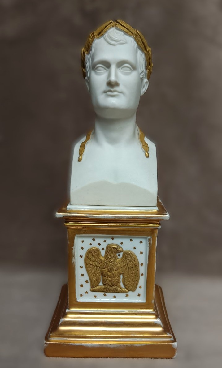Bisque Bust Of Napoleon On A Porcelain Base