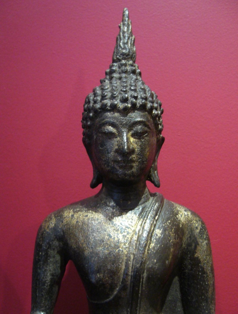 Bouddha assis en bronze, Thaïlande-photo-1