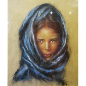Pastel Of A Young Touareg, Catherine Dammeron
