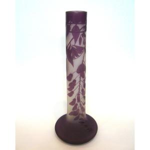 Emile Gallé Vase Decorated With Wisteria