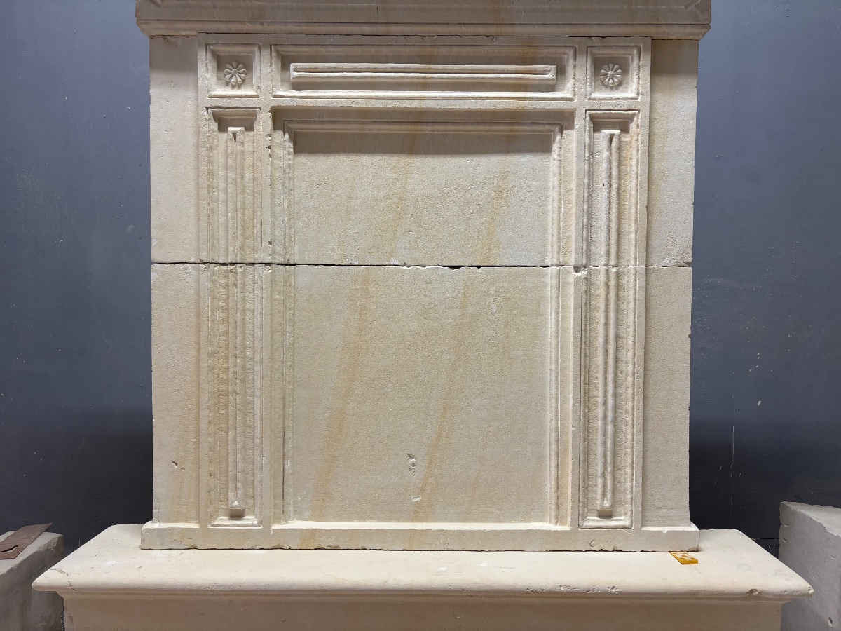 Antique Stone Fireplace -photo-2