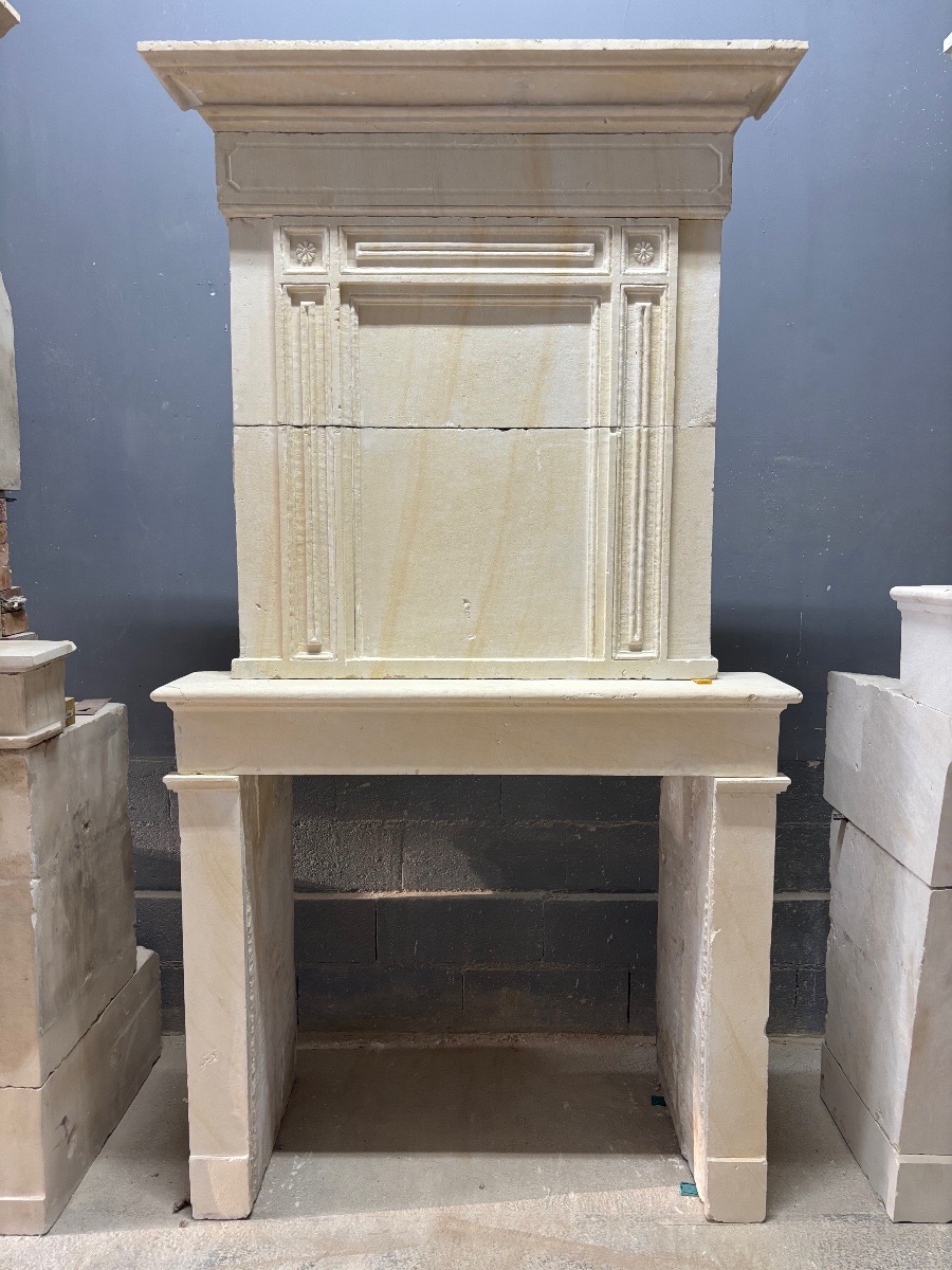 Antique Stone Fireplace 