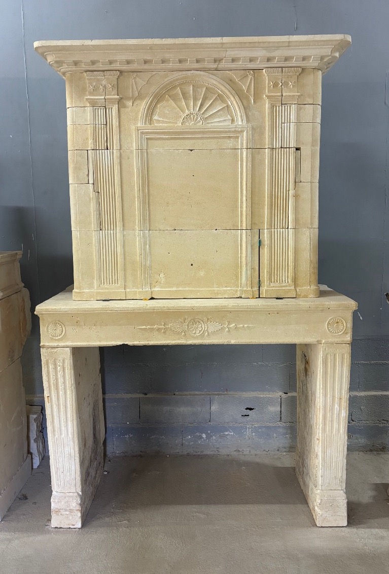 Antique Stone Fireplace 