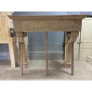 Antique Louis XIII-style Stone Fireplace