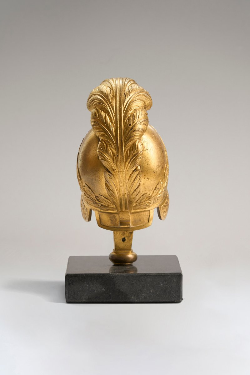 Ornamental Helmet In Gilded Bronze -photo-2