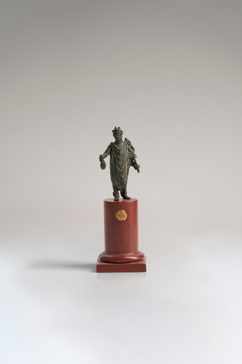 Empire Romain, Statuette de mercure en bronze -photo-2