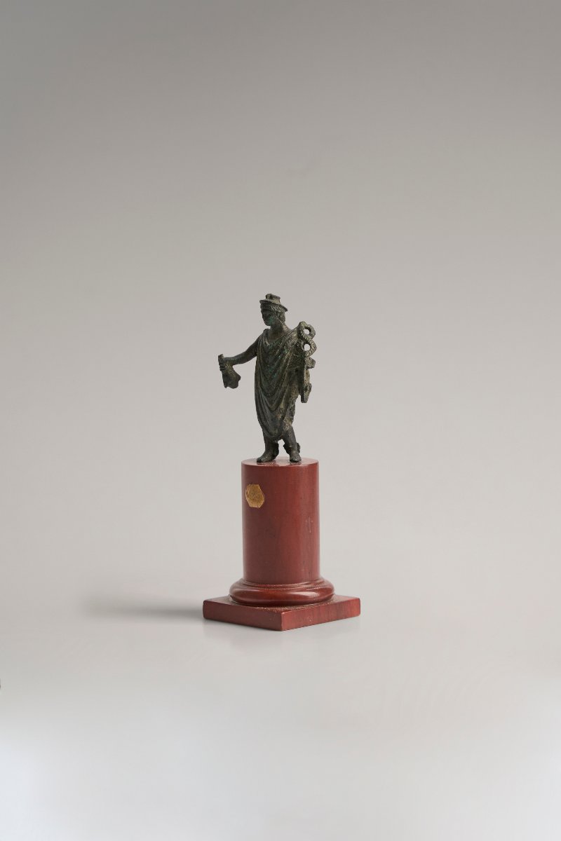 Empire Romain, Statuette de mercure en bronze -photo-3