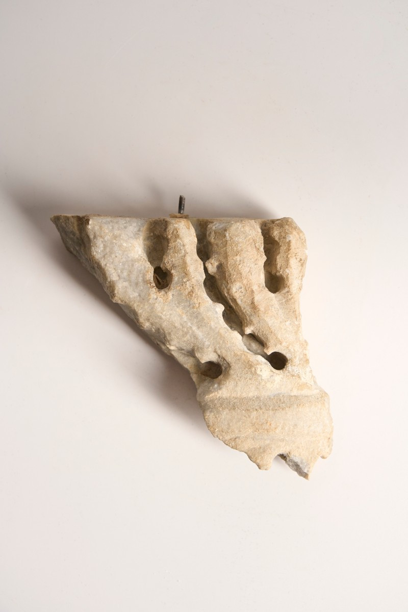 Fragment de décor végétal en marbre - Marbre, Iᵉʳ–IIᵉ siècle apr. J.-C.