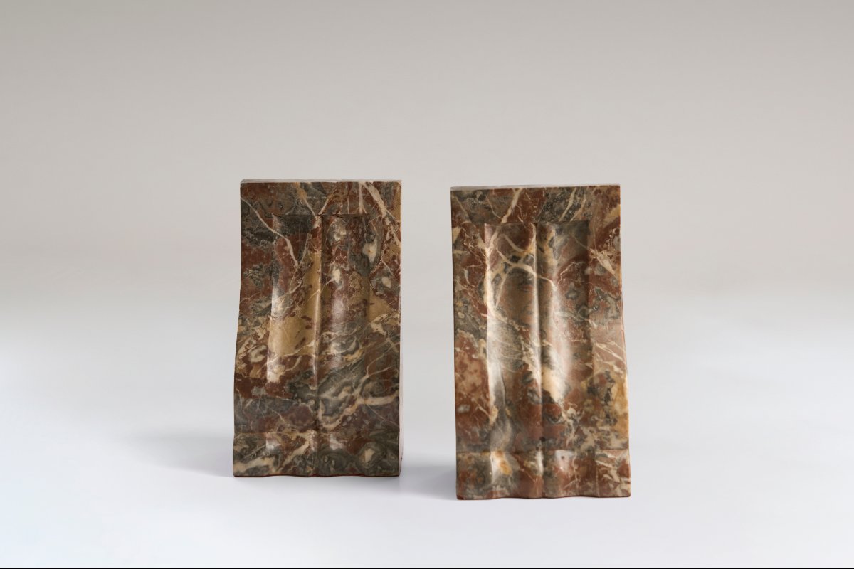 Serre-livres en marbre - fin 19ème-photo-3