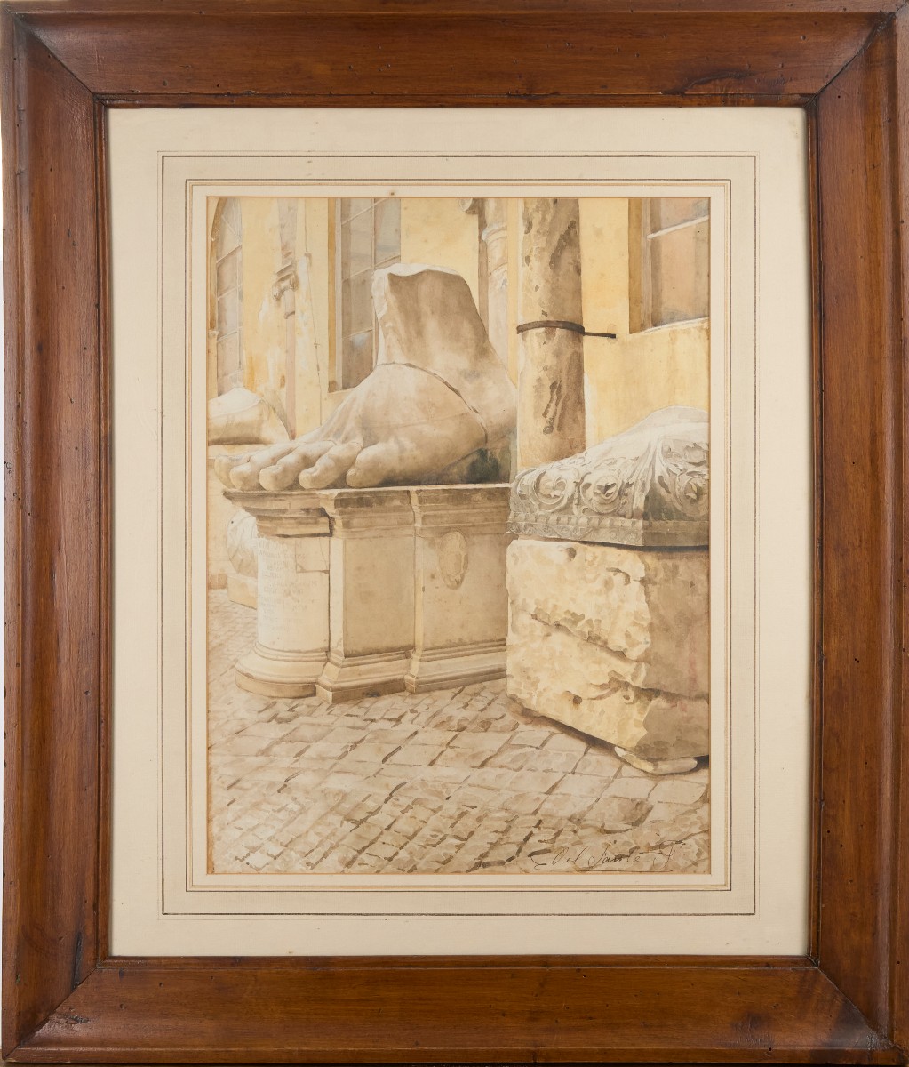 Remains Of The Colossus Of Constantine In The Courtyard Of The Palace Of The Conservators