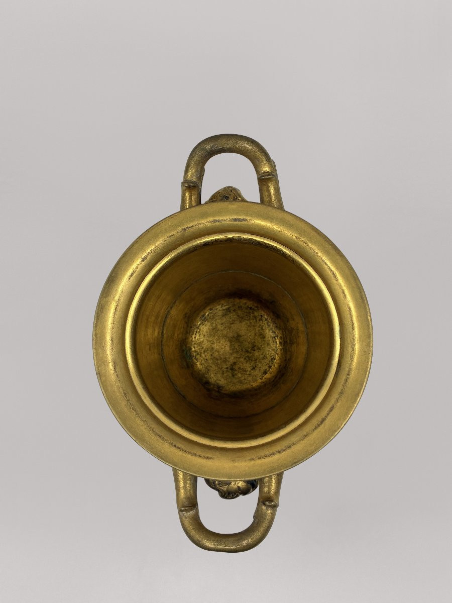 Small Two-handled Pedestal Bowl, Circa 1900-1906 - Ferdinand Levillain (1837-1905)-photo-1