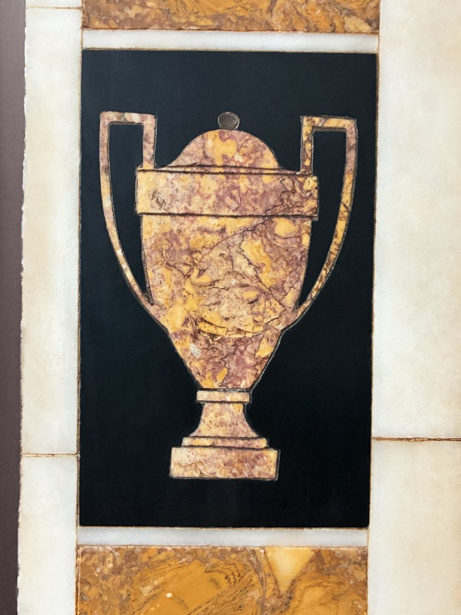 Rectangular Panels In Hard Stone Marquetry - Late 18th/early 19th Century-photo-4