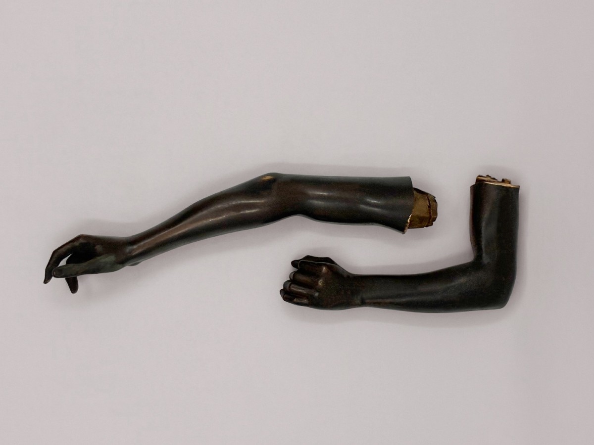 Two Bronze Arm Fragments, 19th Century