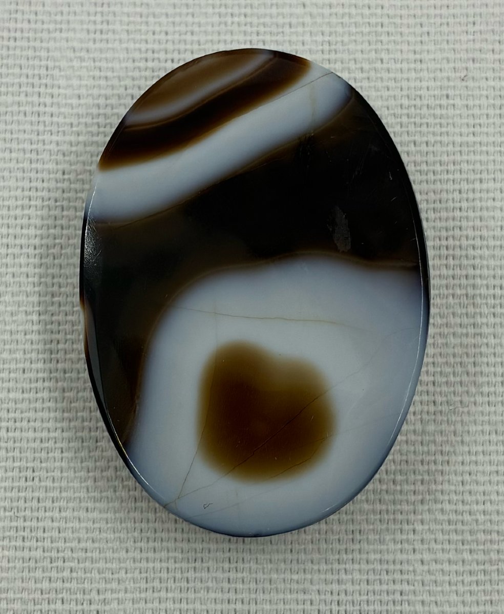 Camée sur agate, profil féminin à l'antique, XIXe siècle-photo-3
