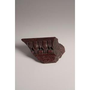 Fragment Of A Porphyry Cornice - 19th Century