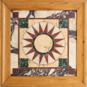 Carreau de pavement en opus sectile - fin 19ème