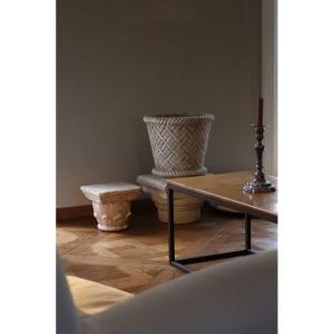 Vasque monobloc en marbre blanc