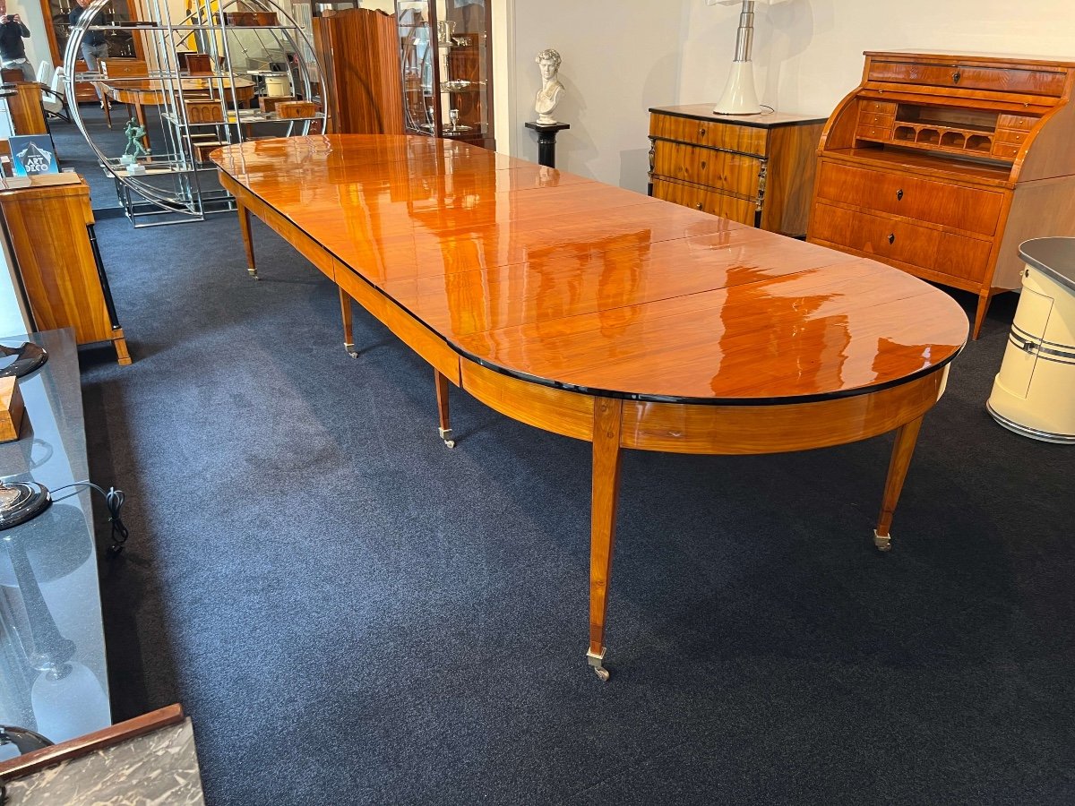 Grande Table Extensible Biedermeier, Bois De Cerisier, Sud-ouest De l'Allemagne Vers 1820-photo-3